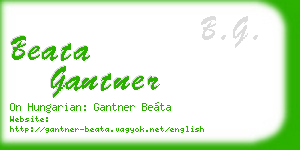 beata gantner business card
